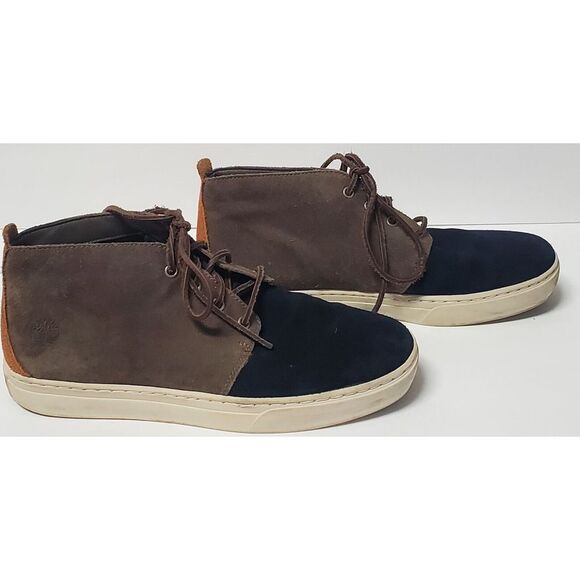 Timberland Boots Suede Chukka Cupsole MN SZ 9 A12G4 Cool Tri Color Suede Blu/Tan - Picture 2 of 13